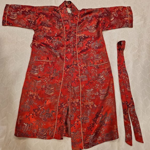 Kimono, Child's size, vintage red and gold - Picture 2 of 4